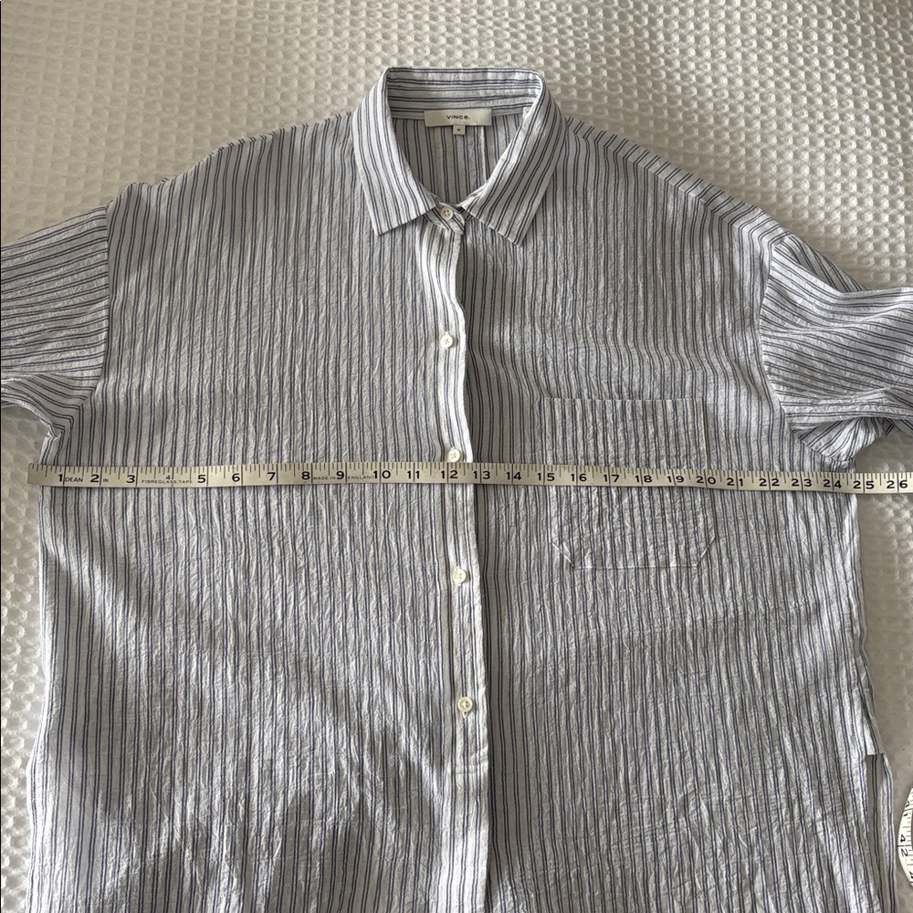 Vince Striped Boxy Button Down - Picture 13 of 14